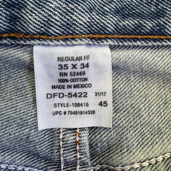 Blue Straight-Leg Classic Denim Jeans - Picture 3 of 8